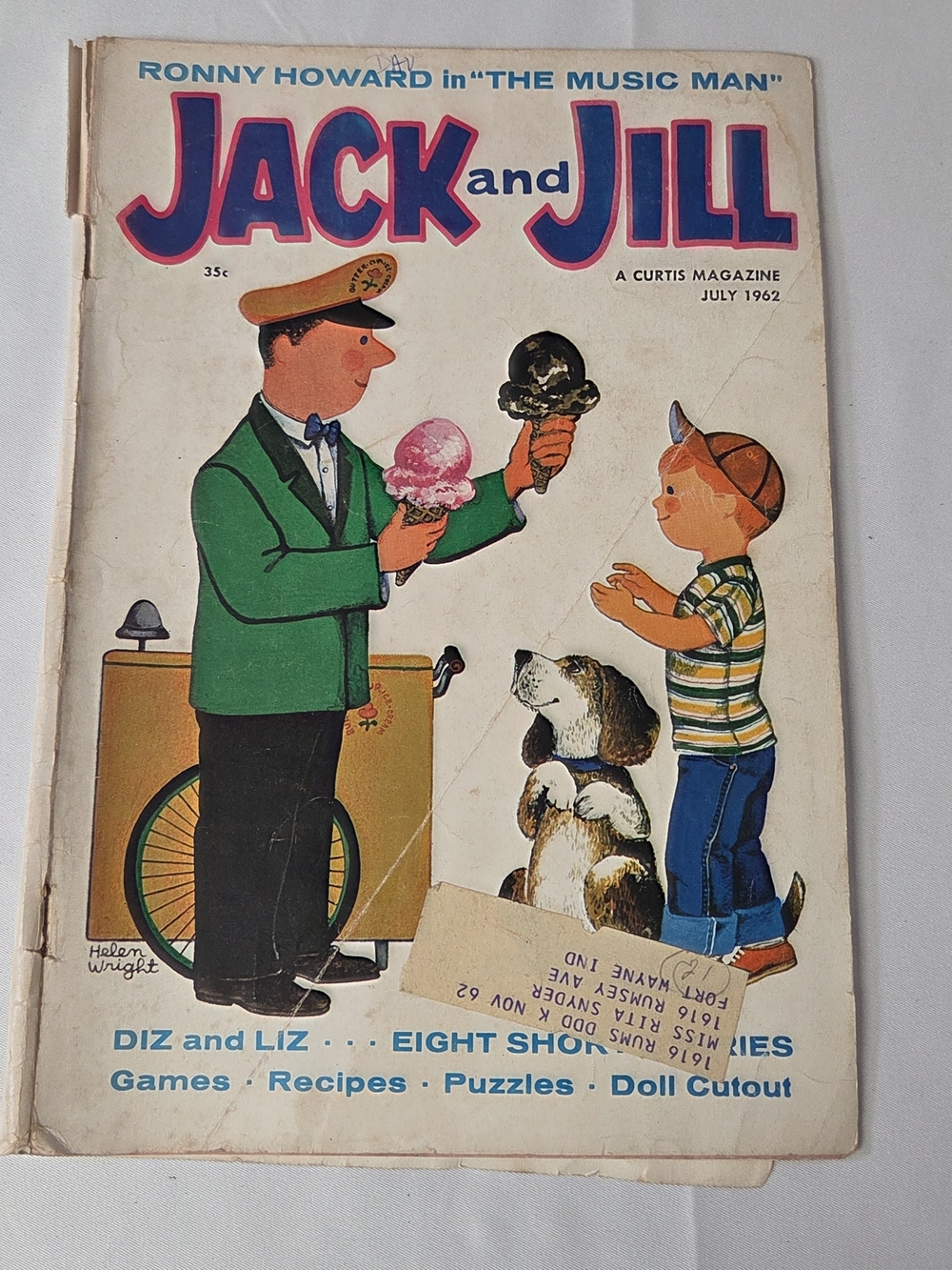 Jack and Jill Magazine July 1962 Vintage‎ Cover Illustration